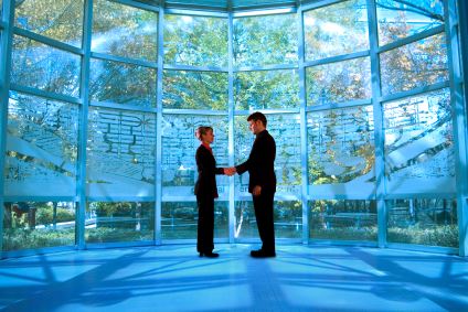 Two people shaking hands
