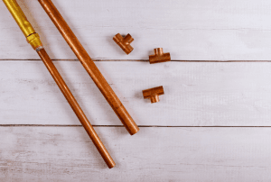 copper pipes and fittings