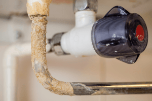 calcium buildup on plumbing