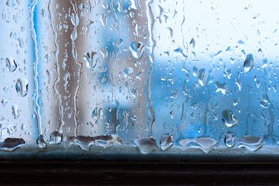 raindrops on window