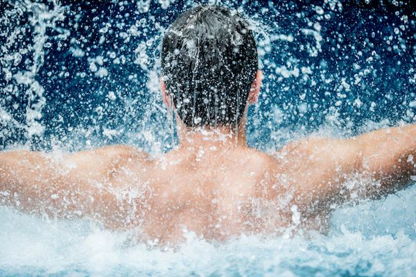 person in water