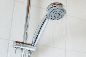 water running out of shower