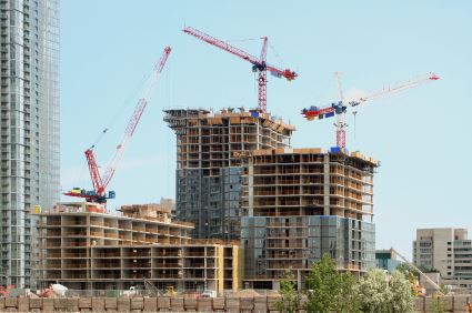 construction on three commercial buildings
