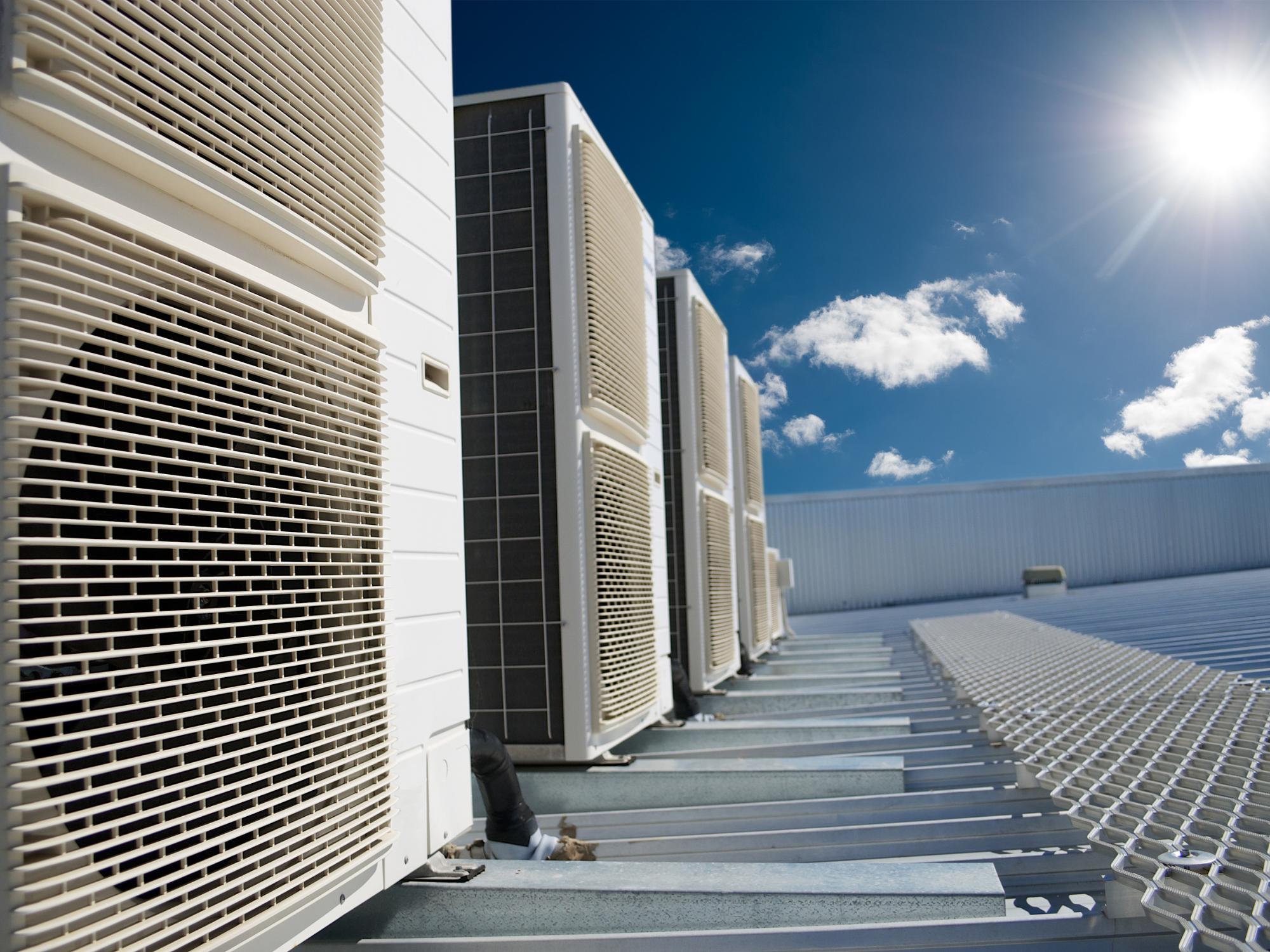 commercial hvac system in the spring